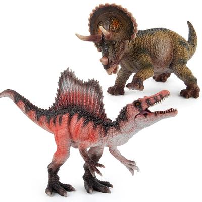 Jurassic Dinosaur World Simulation Animal Model Solid Triceratops Spinosaurus Animal Ornament Toy