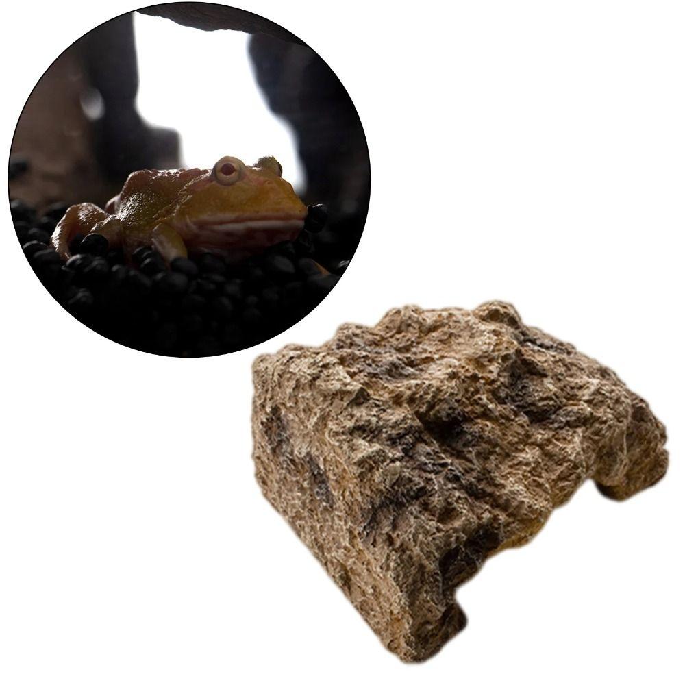 Artificial Reptile Hide Cave Realistic Pet Hide Rest Cave Turtle Shelter  Desktop