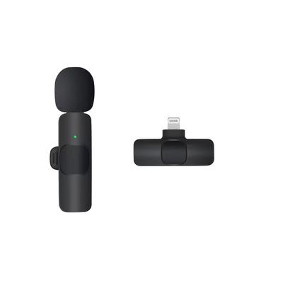Black Lavalier Microphone Wireless O Video Recording Mini Microphone for iPhone