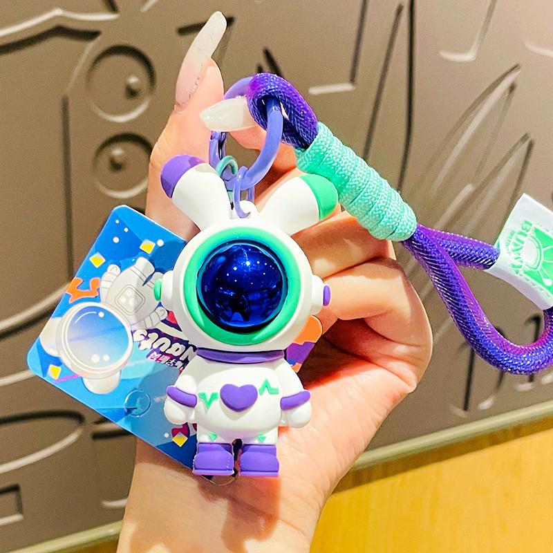 

Pvc Charming Lightning Rabbit Keychain For Bags And Cars Gift Couples For Purple Heart