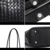Borsa Tote da Donna in Vera Pelle 2026 Nuova alla Moda Borsa a Spalla Intrecciata Grande Capacità Borsa da Lavoro Texture Morbida