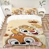 3pcs Chip 'n' Dale Printed Bedding Set, Breathable And Soft, Machine Washable, Christmas Gift, Suitable for Bedroom Decoration, 071