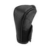 A ABSOPRO Breathable Design Car Shift Knob Cover Universal Vehicle Interior Shift Gear Cover Trim Accessories Decorative Faux Leather Black