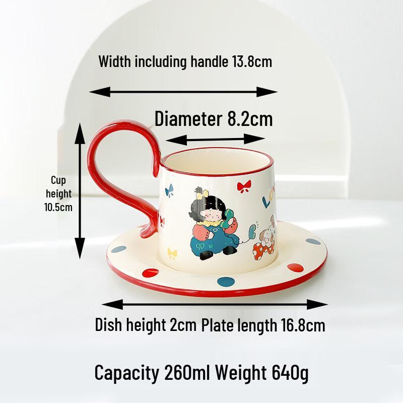 

ZISIZ Ceramic Coffee Cup Saucer