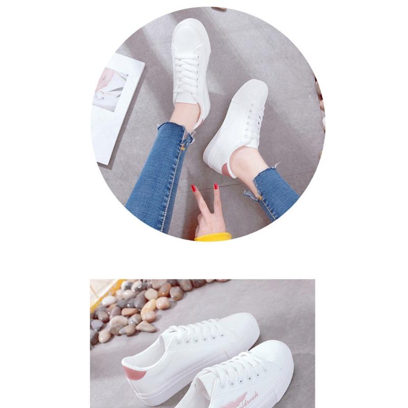Spring and Autumn New White Shoes Female Casual Student Flat Shoes Versatile Canvas Shoes White Shoes