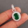 Green Onyx Gemstone 925 Sterling Silver Jewelry Handmade Women Gift Pendant1.20" PP-7-17