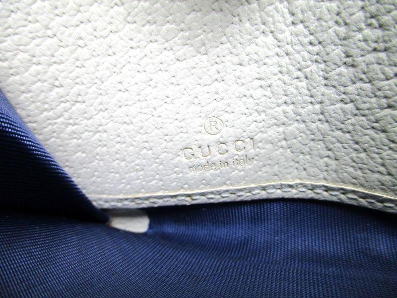 Authentic Saint Laurent YSL Black White Bicolored Leather Trifold Wallet Compact Wallet #9977 Open Box