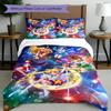 Zestaw 3 poszewek na kołdrę (1*Poszwa na kołdrę + 2*Poszewka na poduszkę, bez rdzenia), Pościel z nadrukiem Sailor Moon, Wystrój sypialni, Na każdą porę roku, Prezent urodzinowy