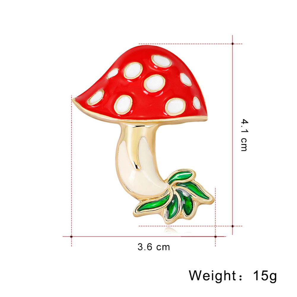 Fashion Cartoon Alloy Mushroom Brooch Chic Unique Women Broochpin