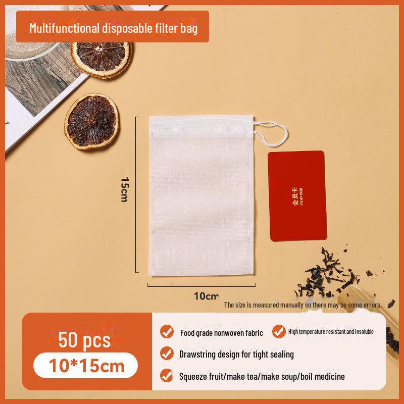 Disposable Non-Woven Tea Bag for Seasonings and Marinades - Food Grade Filter Bag