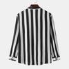 Striped Casual Lapel Cardigan Loose Casual Shirt Vintage Men's Shirt