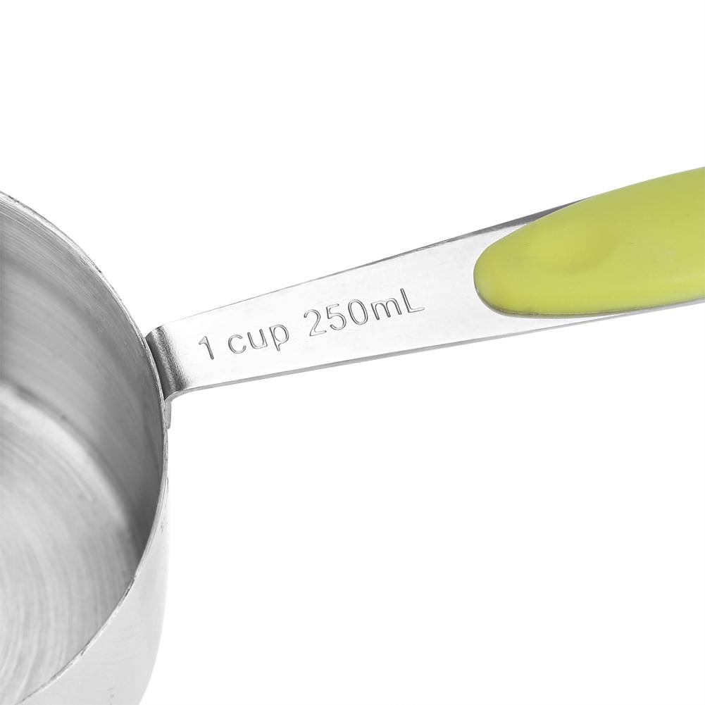 5-teiliges Set Edelstahl Messbecher Set Zucker Kaffee Milch Küchengerät Backwerkzeuge