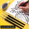 Borrence Miniature Hook Line Pen Art Paint Brushes 4/5/8/10/11pcs for Gouache Acrylic Watercolor Oil Paints Artists Hand Painted