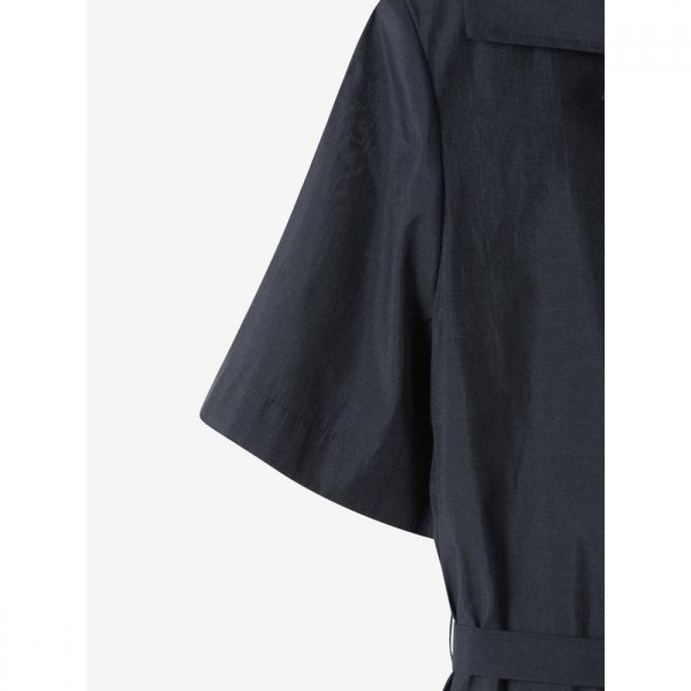 Cc Collect Open Collar Shirring Flare Dress C252mse133