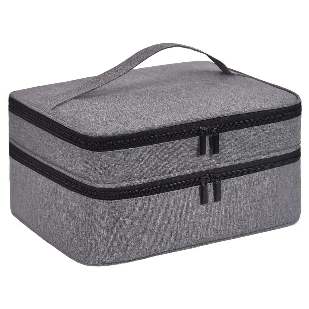 Nail Polish & Essential Oil Travel Bag - Holds 42 Bottles, Large Capacity, Multi-functional Storage Handbag