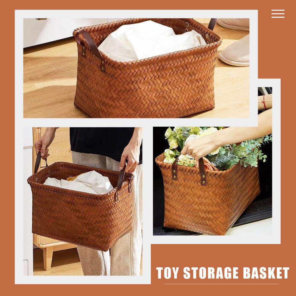 

Portable Storage Basket Brown Home Storage New Woven Basket Home Furnishings