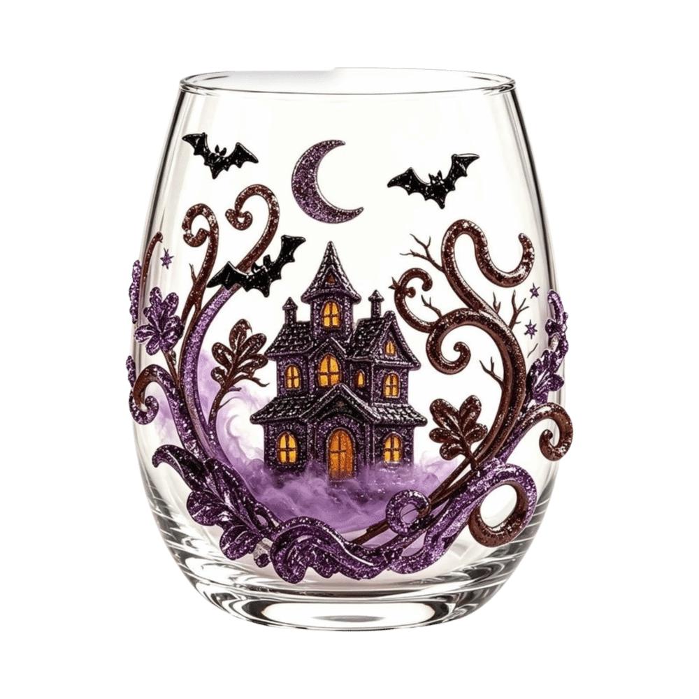 Pumpkin Tentacle Halloween Glass Skull Ghost Drinking Wine Cup Gothic Halloween Art Cup Cocktail