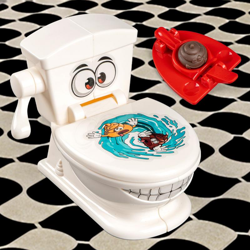 Mini Toilet Daddy New and Strange Fun Projection Game Tricky Small Toilet Funny Toy for Children