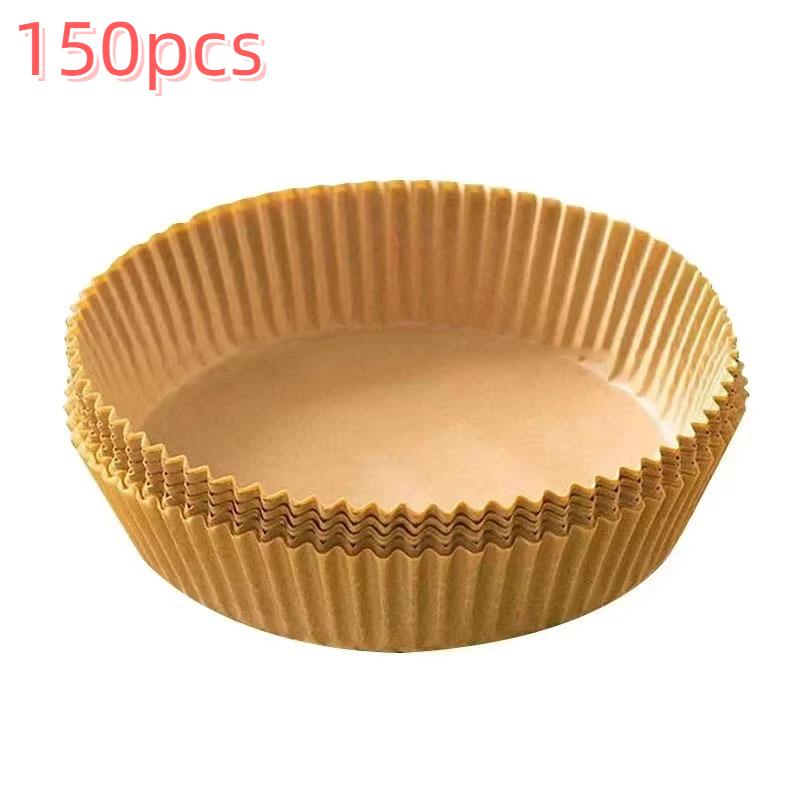 50~300pcs Air Fryer Grease Absorbent  For Household Baking Pans With Thickened Silicone Paper Pads