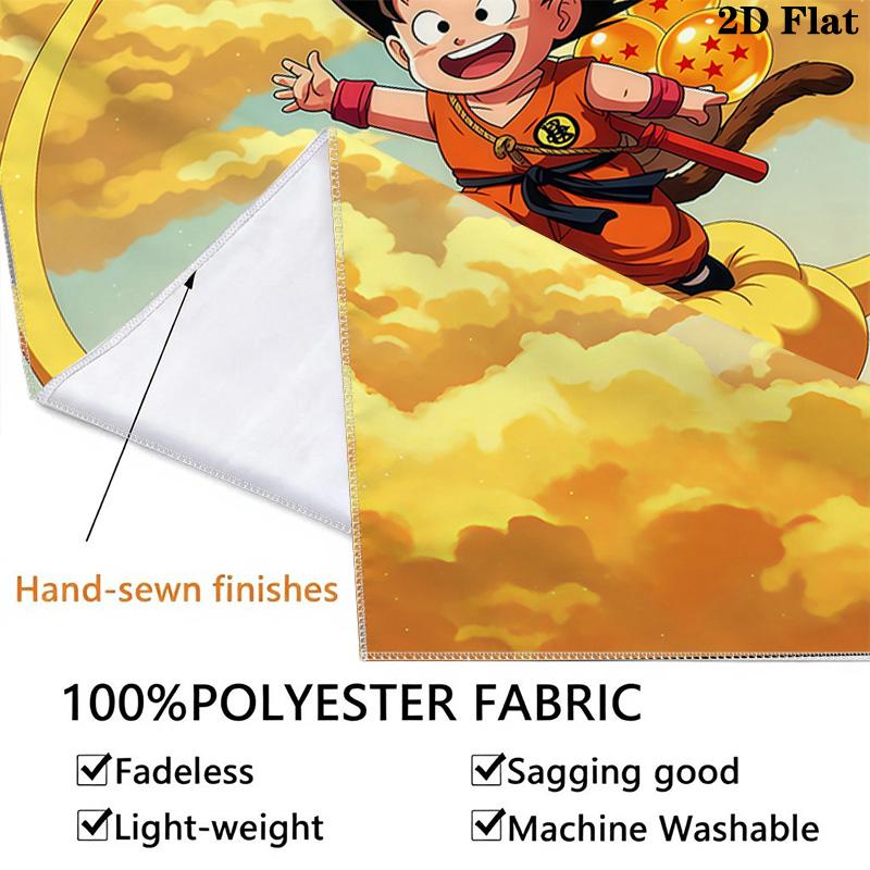 Cute Son Goku Wall Tapestry Aesthetic Wall Hanging Printed Fabric Blanket Decorative Tapestries For Bedroom Living Room Home Decor
