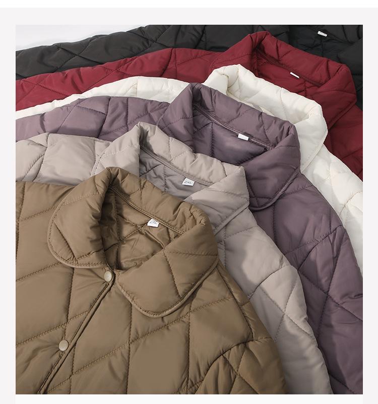 Chun Ya Fang Women's Lightweight Cotton Jacket - Stylish, Loose, Quilted Design, Solid Color, Short Outerwear.