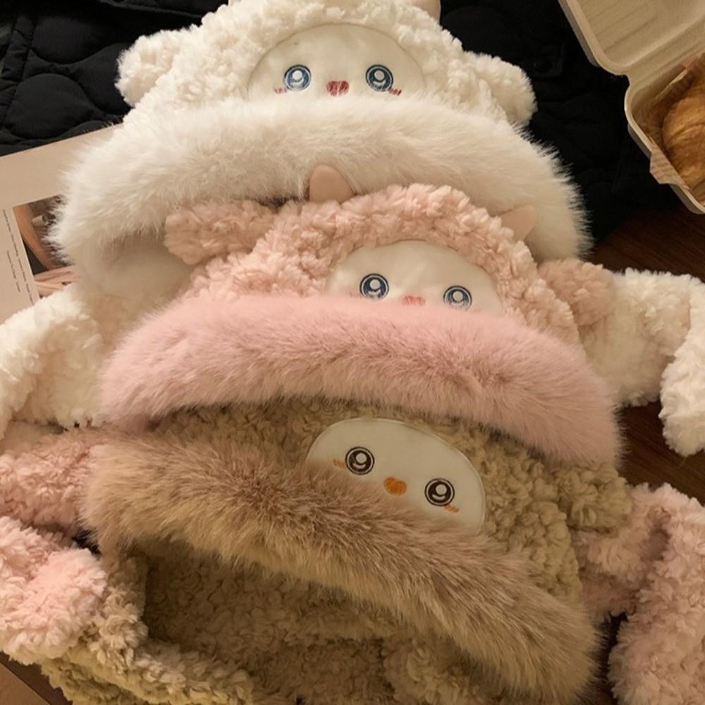 Warm Little Sheep Plush Hat Cartoon Lei Feng Cap Creative Ear Protection Hat  Girls