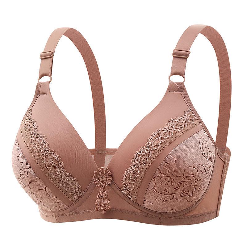 

Large and Thin Anti Sagging Collection and Auxiliary Breast Gathering Bra Without Magnetic and Steel Ring Underwear Minimalist Women s Bra 42/95C кавовий