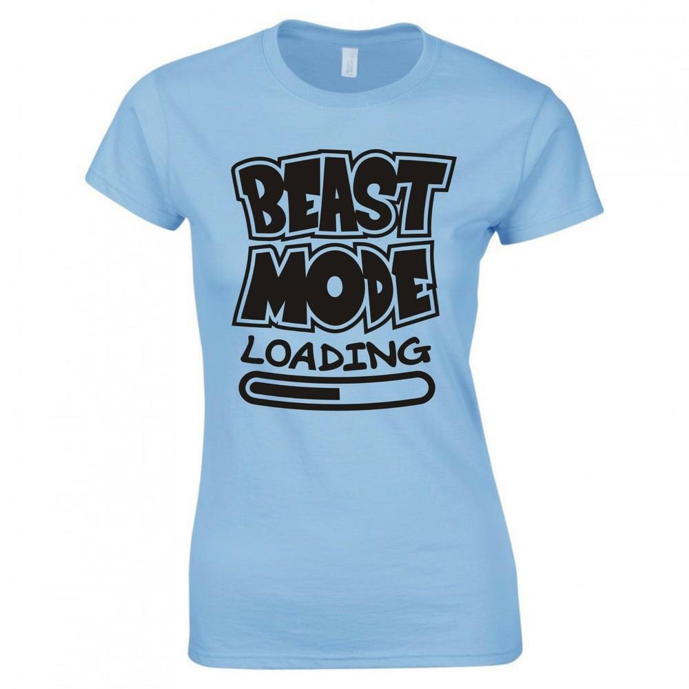Funny Beast Mode Loading Skinny Fit TShirt S
