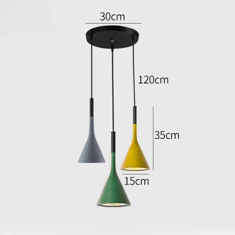 Nordic Pendant Light Indoor Chandelier Combination Aluminum LED 3 Heads Lamp Fixture for Restaurant Bar Coffee Shop Home Decor