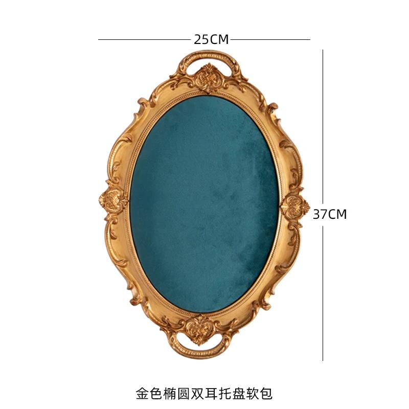 Premium Jewelry Display Stand with Vintage Green Velvet Earring Necklace Holder for Retail Store Counter/Photography Props