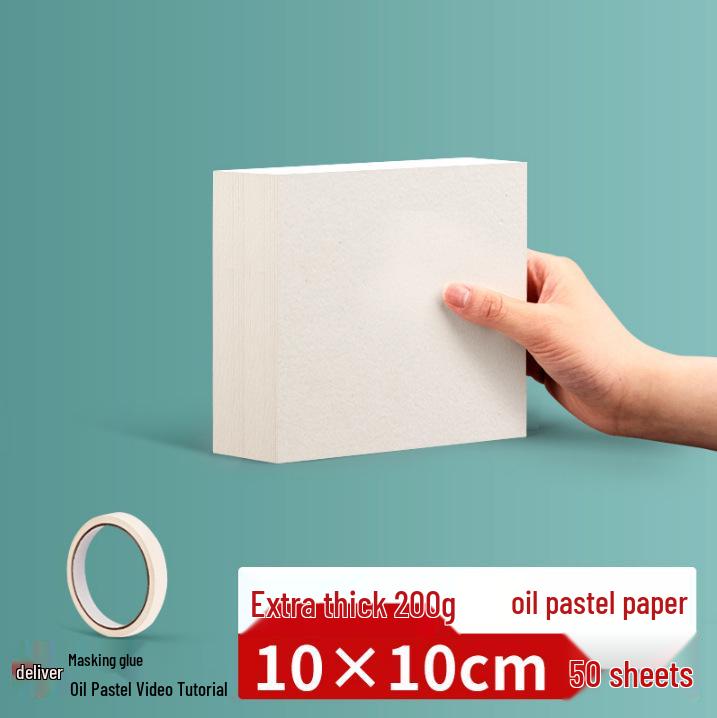 Thickened Square Oil Pastel Paper: Children's Doodle & Drawing Set