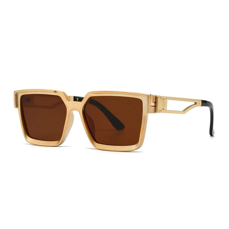 

Fashion Vintage Square Gold Sunglasses Women For Men Sun Glasses Punk Shades Luxury Brand Designer Classic Mirror Eyewear UV400