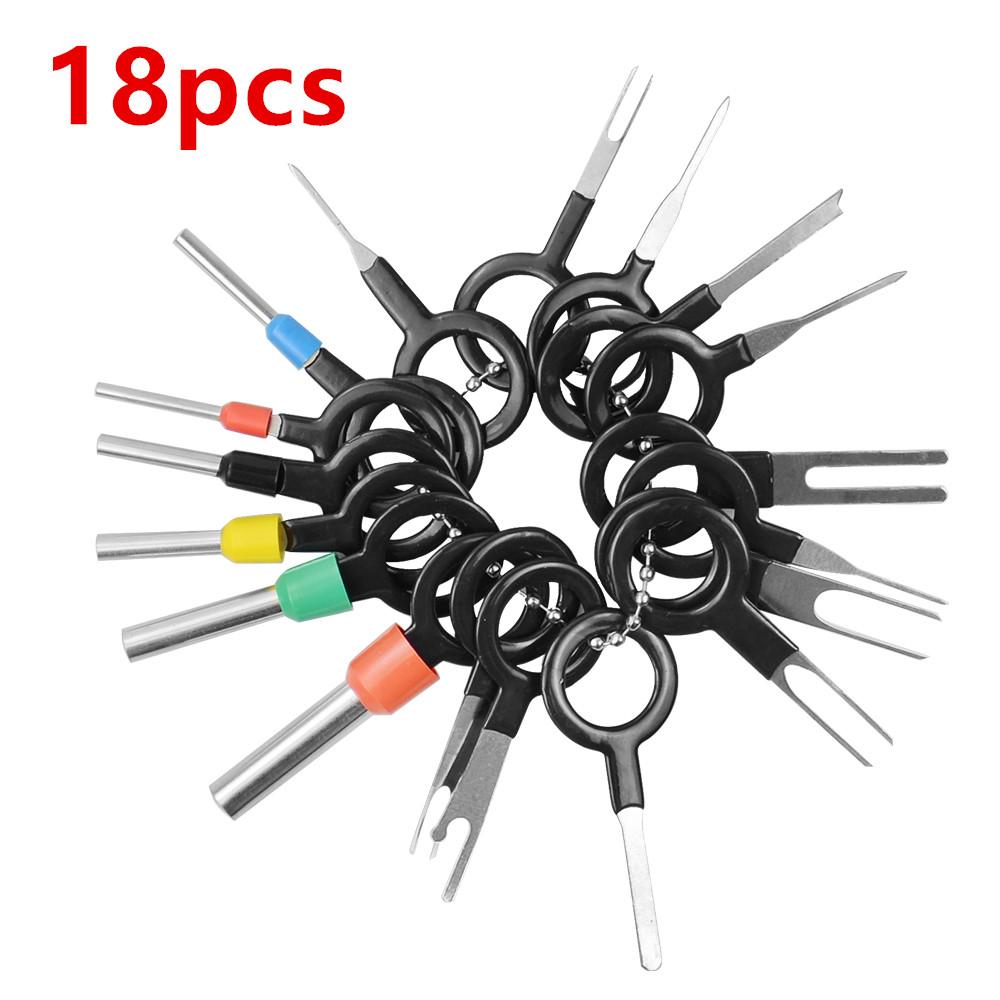 Auto Car Plug Circuit Board Wire Harness Terminal Extraction Pick Connector Crimp Pin Back Needle Remove Tool Set