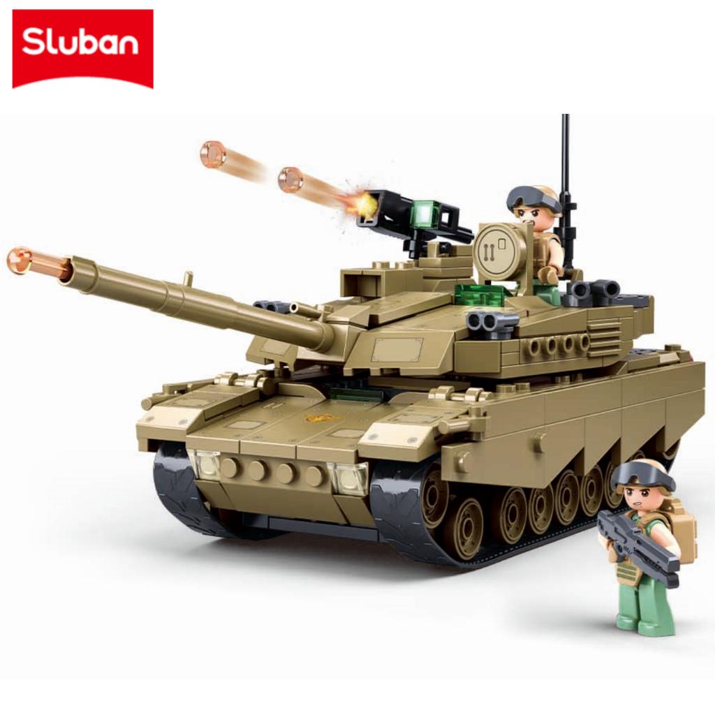 Sluban 314Pcs Army Oef M1Xs Main Battle Tanks Construction Blocks Kit Military Model Blocks Educational Toy Sets For Kids