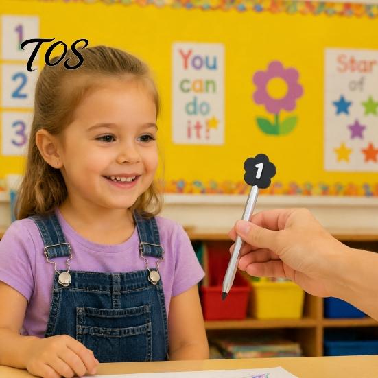 Classroom Grouping Labels 30PCS Numbered Pencil Toppers, Reusable Prevent Confusion Labels, Management System Plastic Tracking Marker Clips,