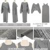 Kobe Lettuce Sweater and Knit Set with Top and Front and Back Long Elegant and Cute Outfit M Mocha Women's Dress, 2-Piece Cache-Coeur Two-Way Sweater,