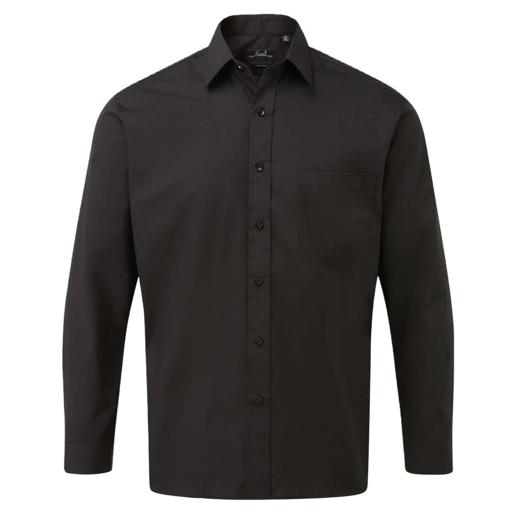 Premier Mens Poplin Long-Sleeved Shirt