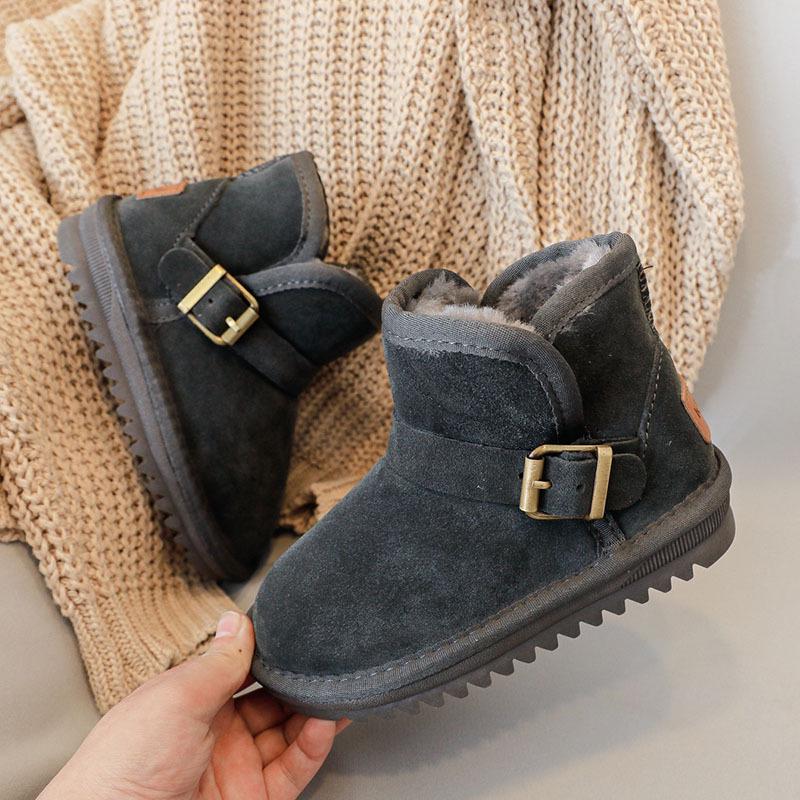 

Children s Non-slip Winter Boots – Boys and Girls Fleece-lined Snow Shoes Children 35/Insole 21.5cm/Fit 20cm