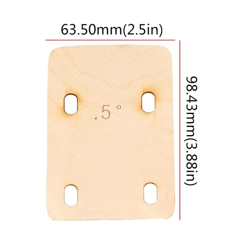 3Pcs Guitar Neck Shims, Wood Guitar Neck Plate for Guitar Neck Protections Set