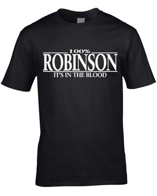Robinson Surname Mens Tee T-Shirt Family Name Novelty Funny Gift Tshirt Tshirts