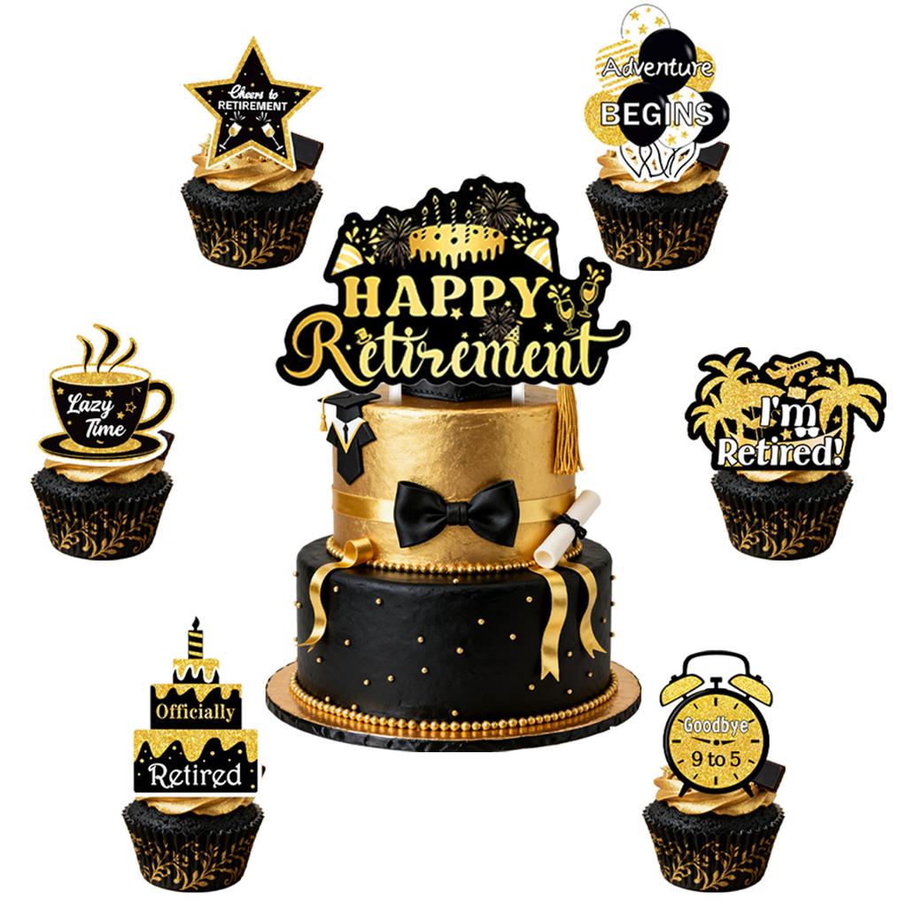 Popular Retirement Theme Party Supplies Retirement Decoration Layout Props Tableware Banners Flag Party Decoration Spiral