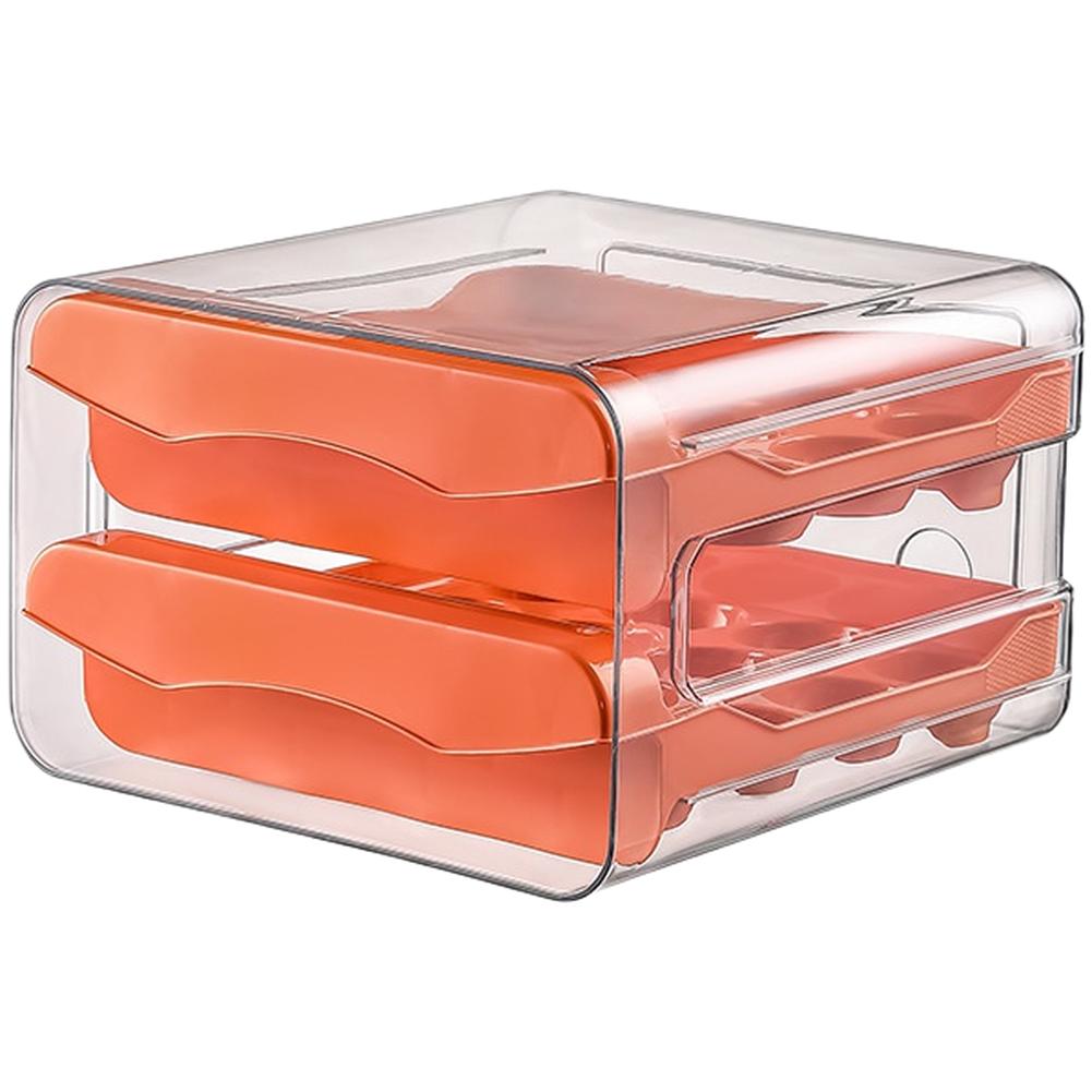 Drawer Design Egg Holder Egg Storage Stackable Egg Holder Egg Storage Box Double-layer Design Stackable Function