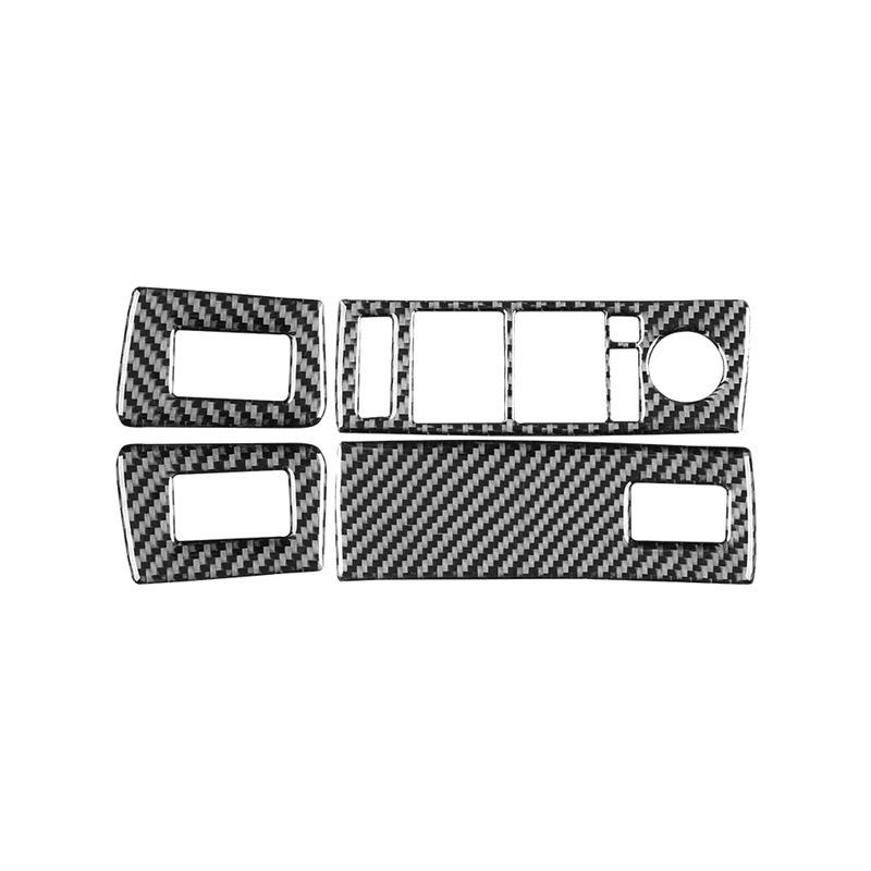 Carbon Fiber Car Window Power Lifter Switch Buttons Panel Trim Frame Decoration Sticker For BMW X5 E53 2000-2006 Interior Parts