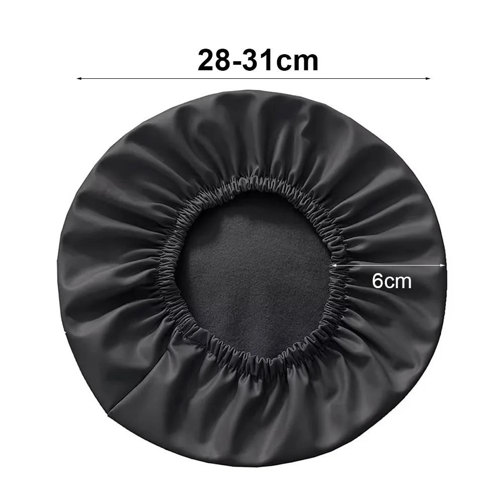 

1Pcs PU Leather Chair Seat Cover with Elastic Bands Waterproof Round Chair Cover 28-40cm Slipcover Stool Seat Cushion Cover
