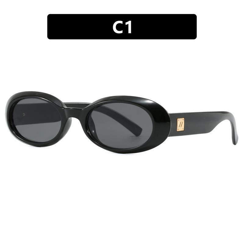 Classic Oval Sunglasses Women Men New Thick Frame Party Sunglasses Hip Hop Cool Luxury Designer Brand Eyeglasses UV400 Eyewear