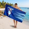 Asciugamano da Spiaggia Personalizzato Erling Haaland, Stampa Testo Nome Personalizzato, Asciugamano Morbido ad Asciugatura Rapida con Logo Calcio, Regalo per le Vacanze