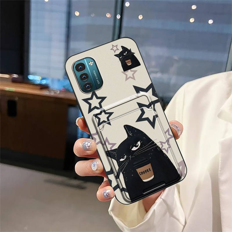 

Милый противоударный чехол для телефона для Nokia G11/G21 TPU Пыленепроницаемый Прочный Слот для карты Защитный Кармашек для карты Задняя крышка Полная защита Nokia G11/G21