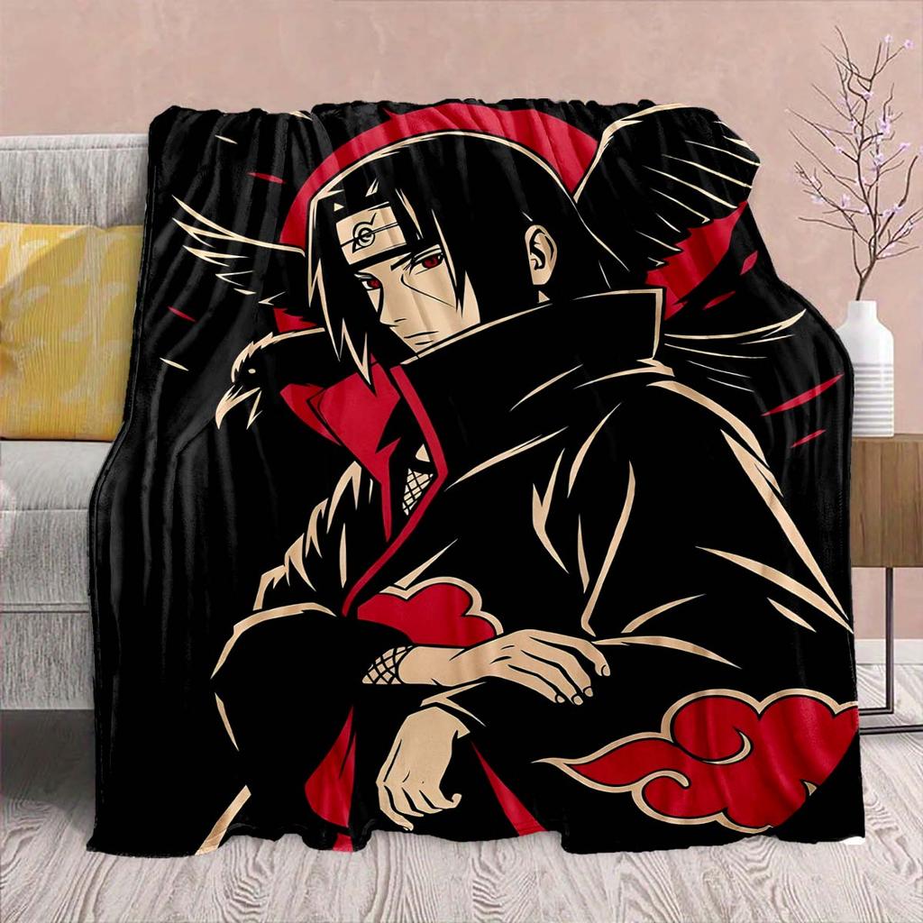 Naruto Anime Flannel Blanket - Soft Warm Perfect for Sofa, Bedding Camping Travel Office Home Decor -QJY
