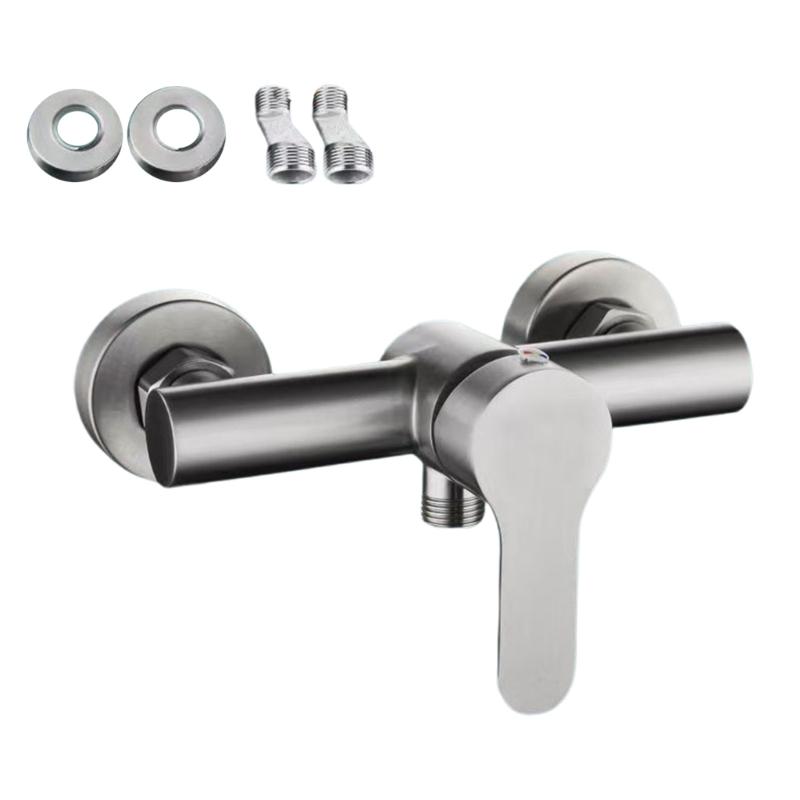 Wall Mounted Bath Mixer Tap Bathroom Bath Shower Single Lever Mixer Tap Single Handle Faucet for Cold and Hot Water