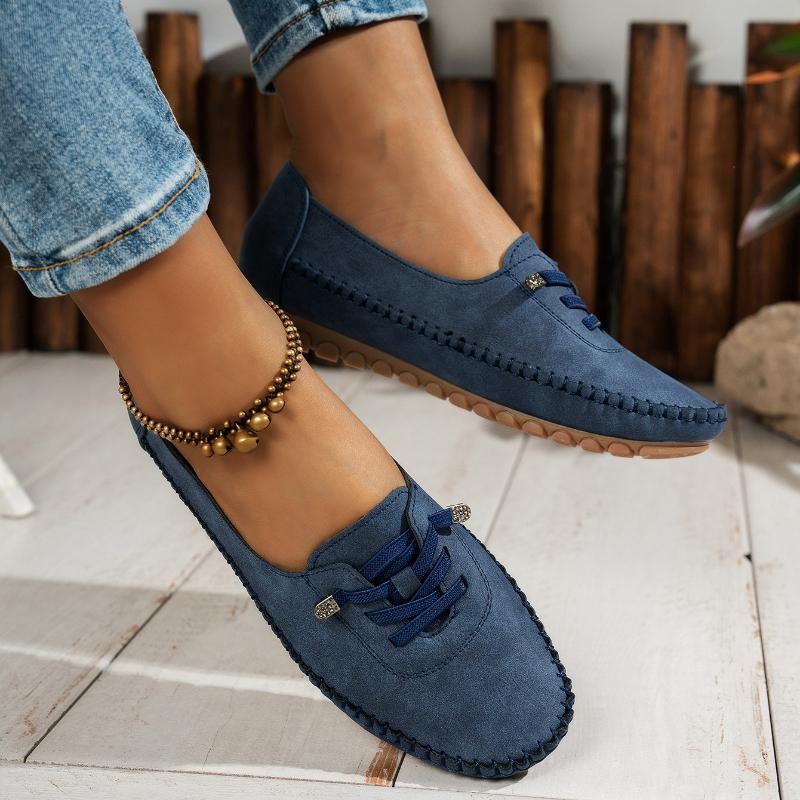 Women's Single Shoes, Outdoor Casual Walking Shoes, Leather Loafers, Mother's Shoes